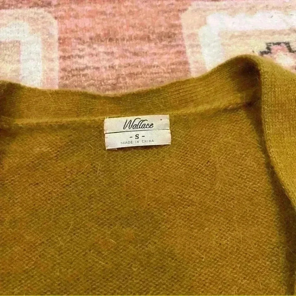 Wallace Madewell Mustard Rabbit Hair Knit Cardigan - Picture 5 of 7